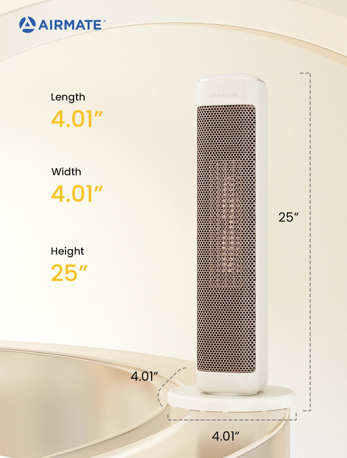 Airmate 2000W Ceramic Tower Space Heater – 230V EU | HP20242R
