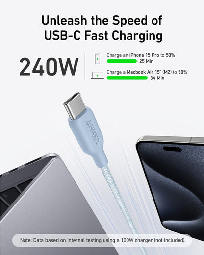 Anker USB-C to USB-C Cable (Bio-Braided,6 ft)