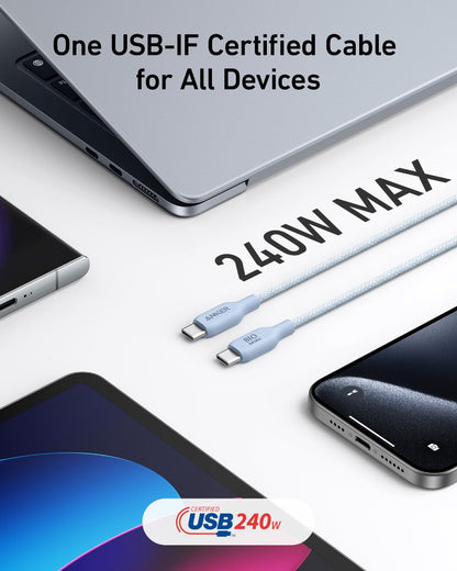 Anker USB-C to USB-C Cable (Bio-Braided,6 ft)