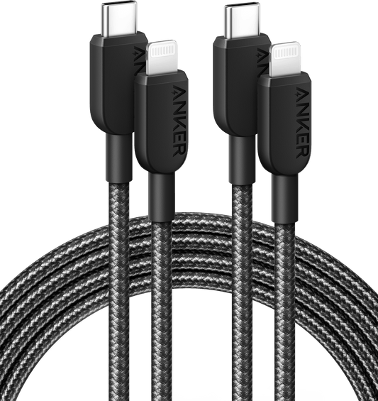 Anker USB-C to Lightning Cable (6 ft, 2-Pack)