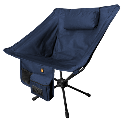 “Portable heated folding chair with power bank included”