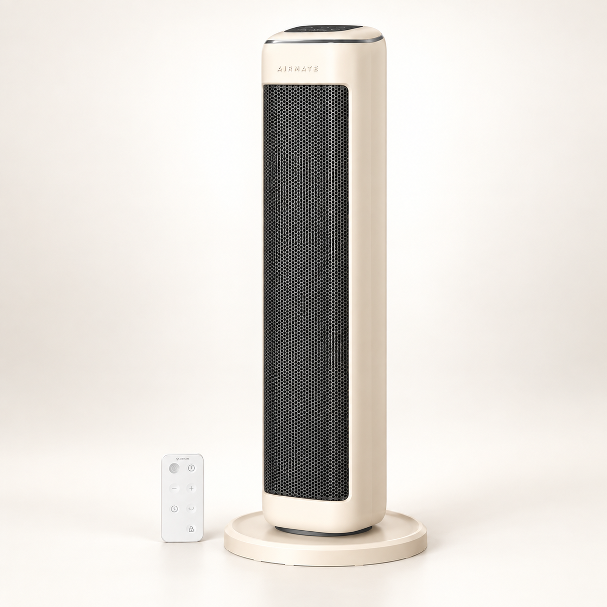 AIRMATE 25" Space Heater for Indoor Use Large Room, Ceramic Tower Electric Heater with Thermostat