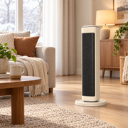 AIRMATE 25" Space Heater for Indoor Use Large Room, Ceramic Tower Electric Heater with Thermostat