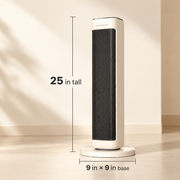 AIRMATE 25" Space Heater for Indoor Use Large Room, Ceramic Tower Electric Heater with Thermostat